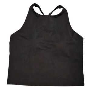 Fabletics Women's Black Athletic Tank Top w/ Built-In Bra Strappy Back Size L/XL